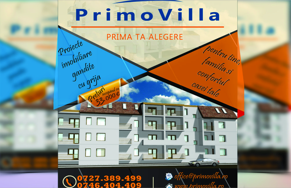 Grafica flyer Primovilla Brasov