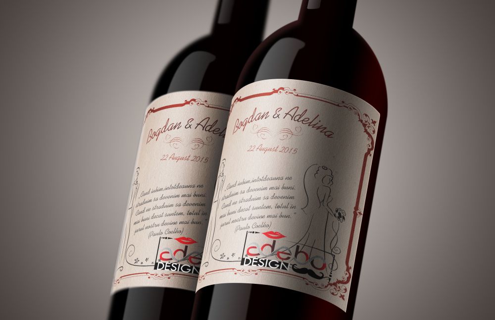 Etichete sticle vin nunta