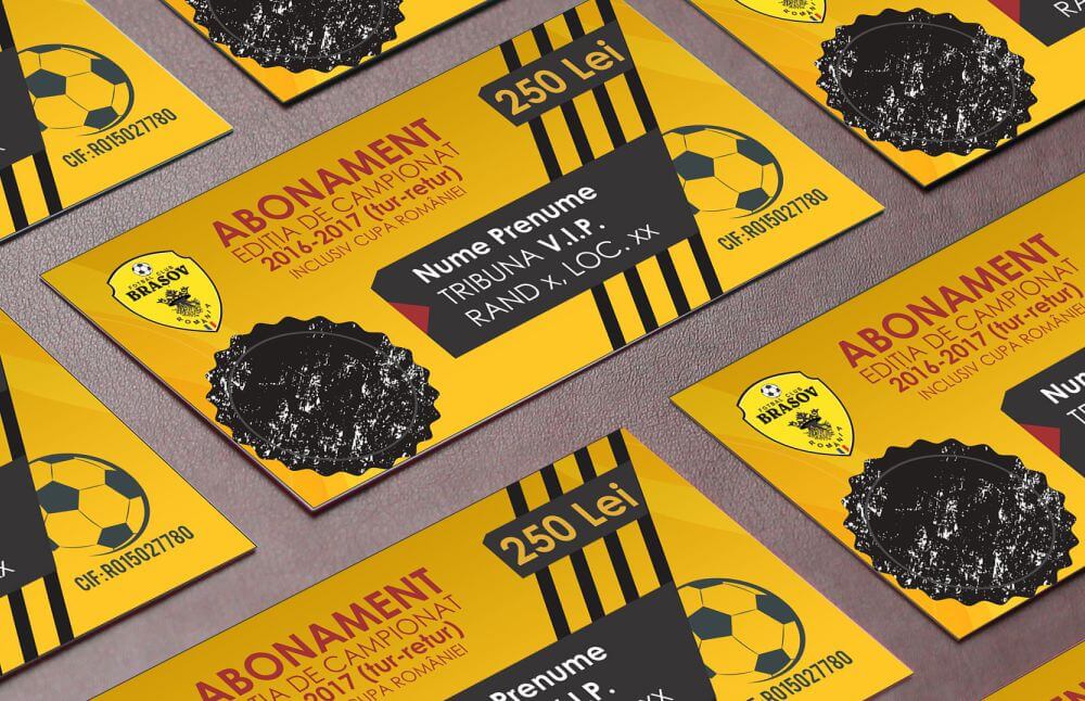 Grafica abonamente fotbal Brasov