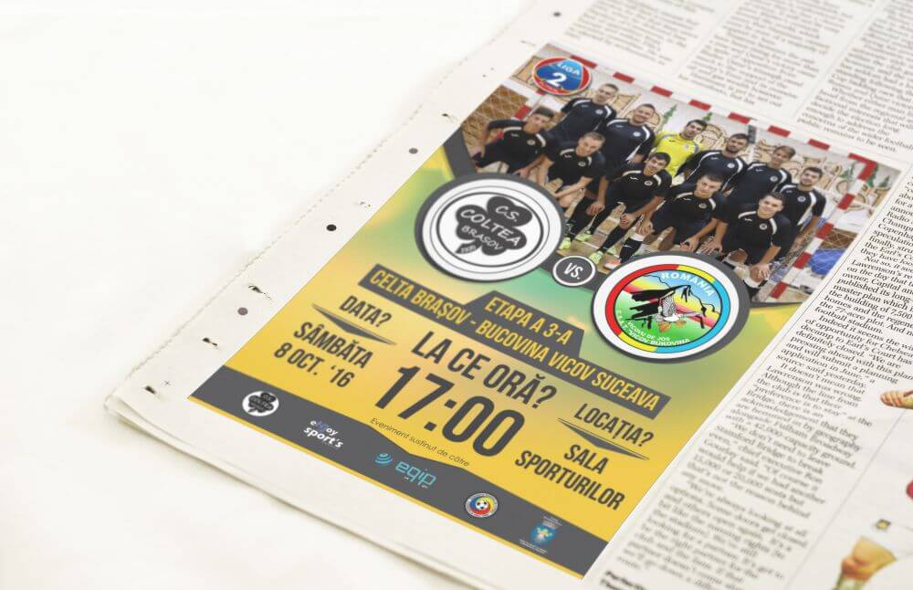 Grafica afis futsal Coltea