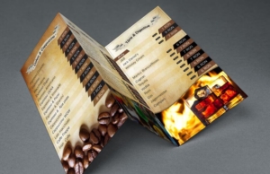 Grafica meniu pliant cafenea