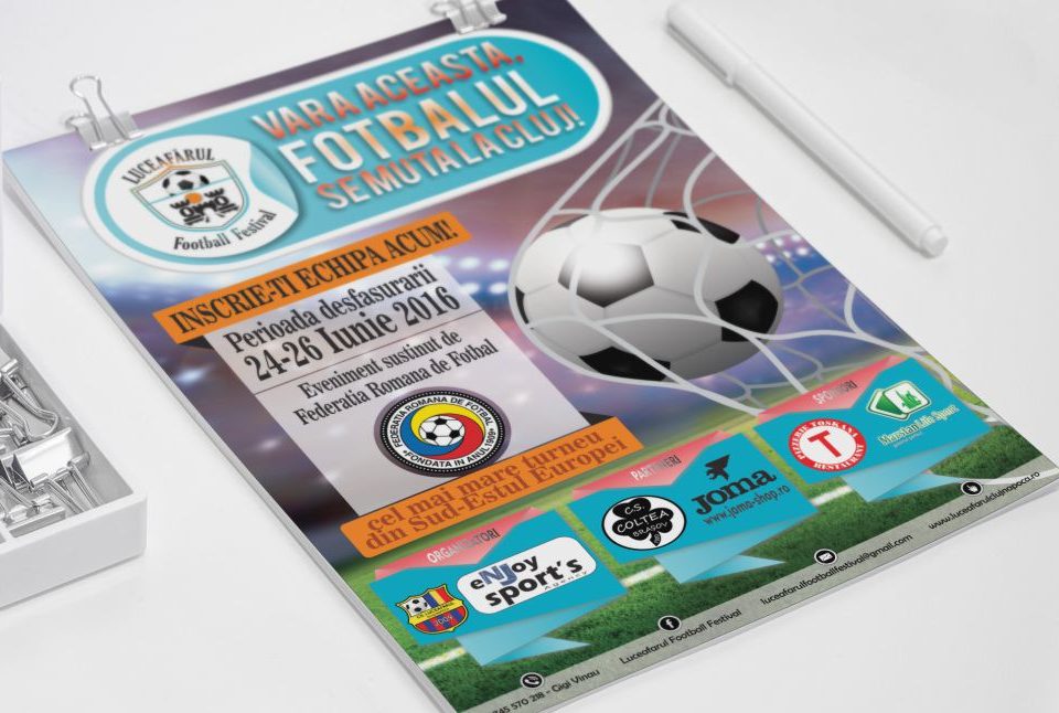 Flyer Prezentare - Campionat Fotbal Luceafarul Football Festival Cluj
