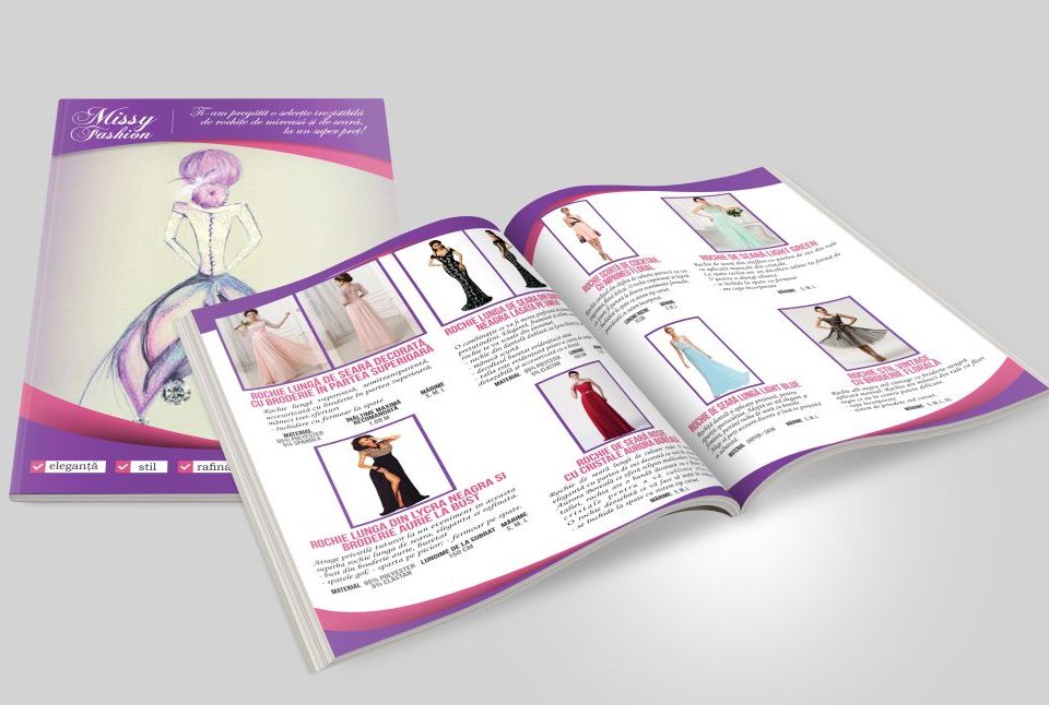 Grafica Brosura Prezentare Rochii de Seara - Rochii de mireasa - Missy Fashion