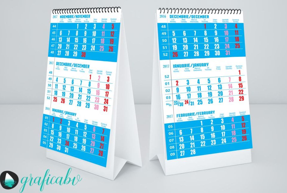 Grafica - Design Calendar Perete Triptic