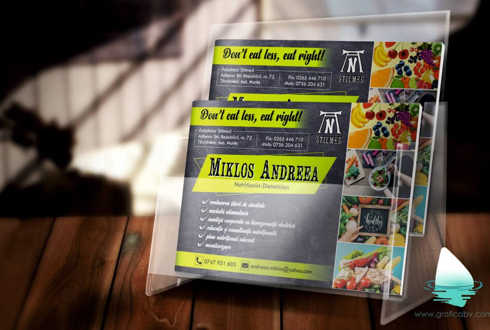 Grafica flyer Nutritionist Mures