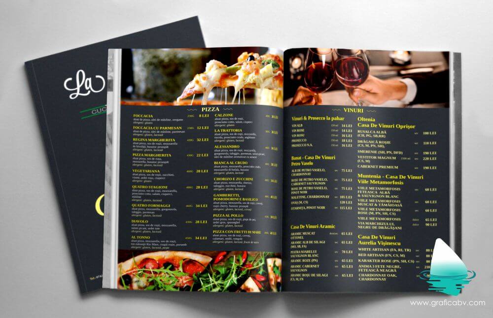 Grafica Meniu Restaurant La Trattoria Timisoara 2