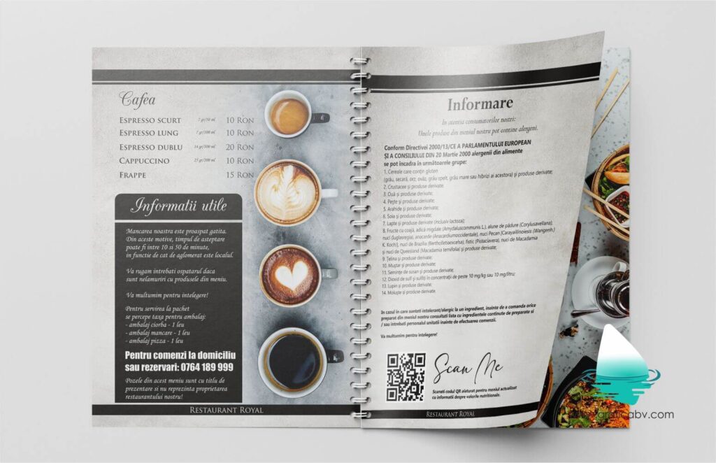 Design meniu Restaurant Royal 5