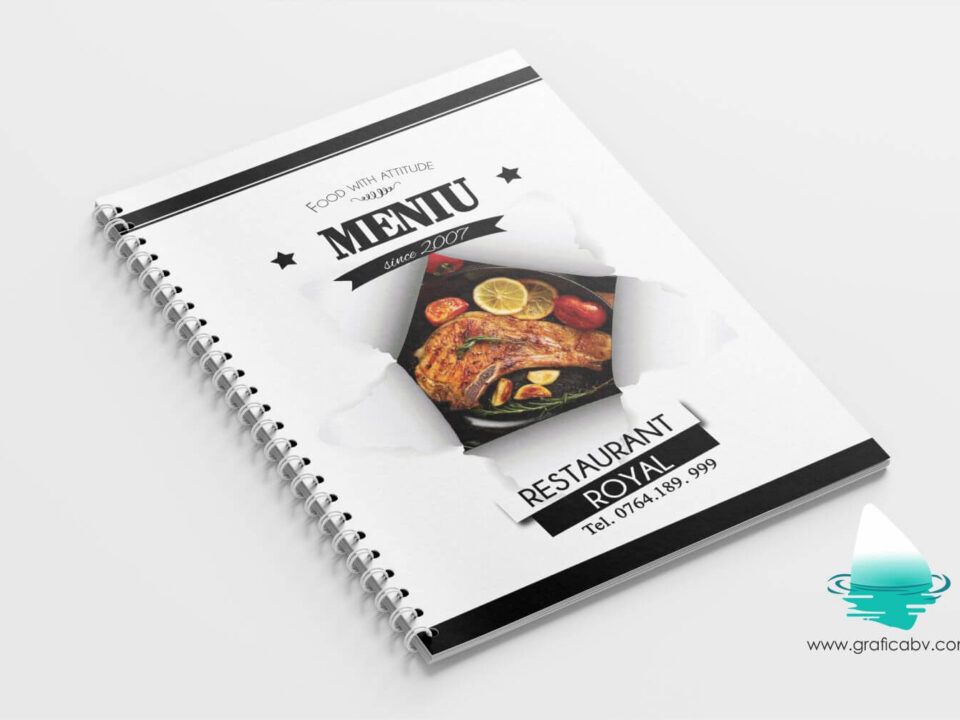 Design meniu Restaurant Royal