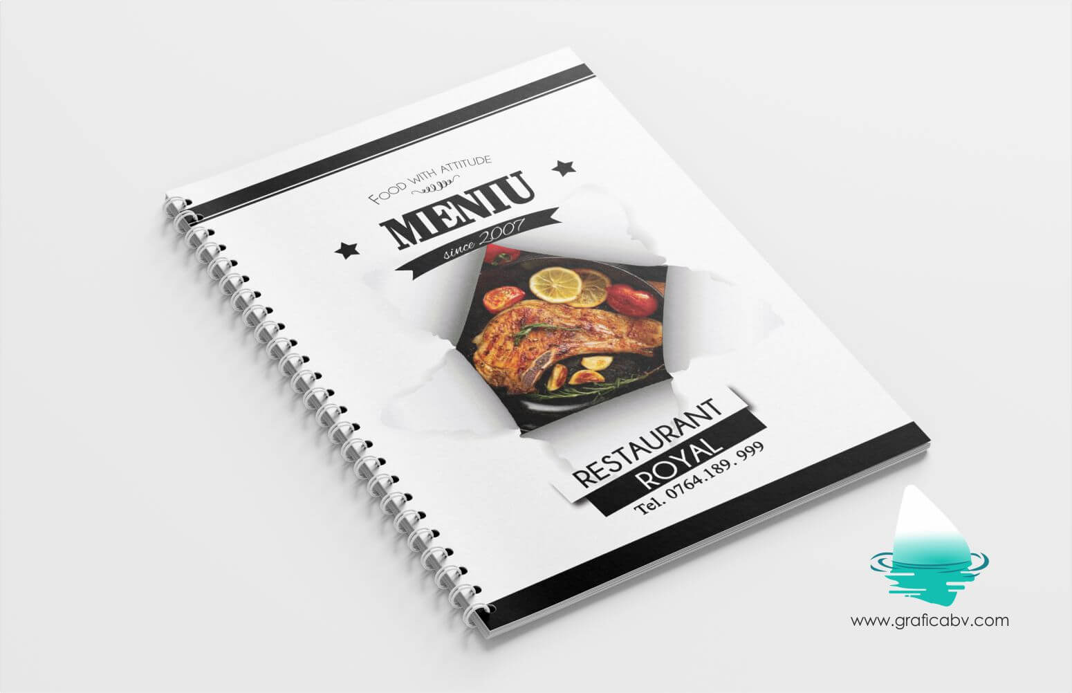 Design meniu Restaurant Royal