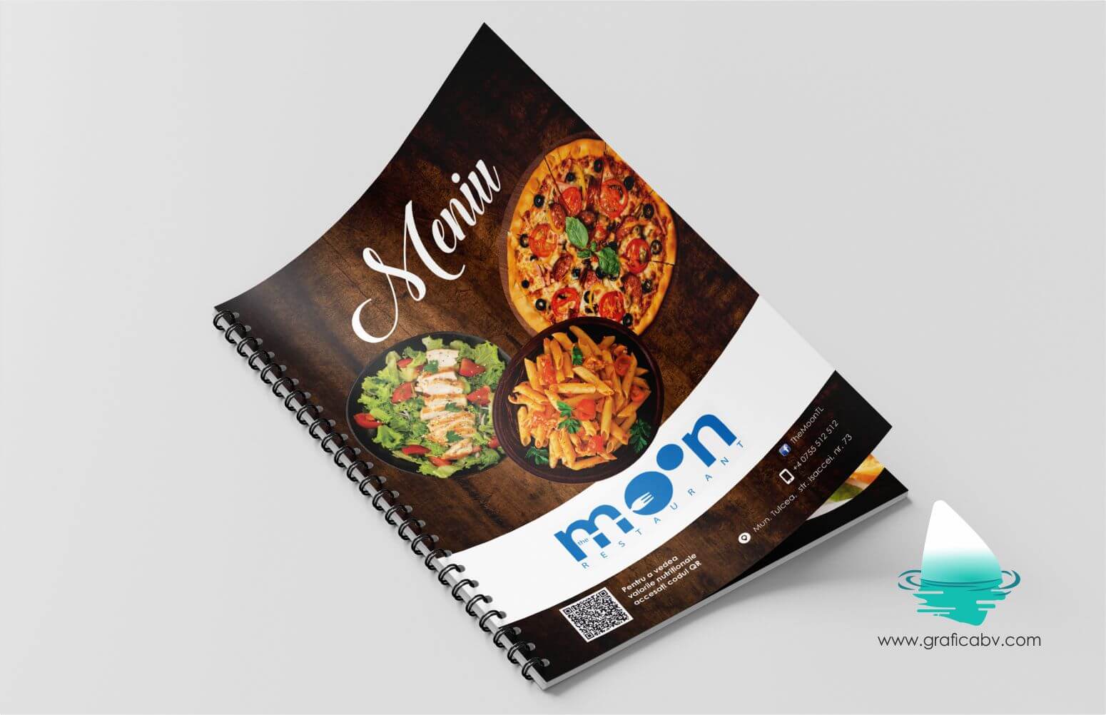 Design meniu restaurant The Moon Tulcea