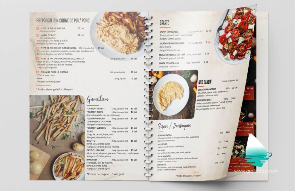 Design meniu Pizza Vital 4