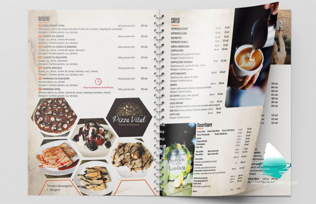 Design meniu Pizza Vital 6