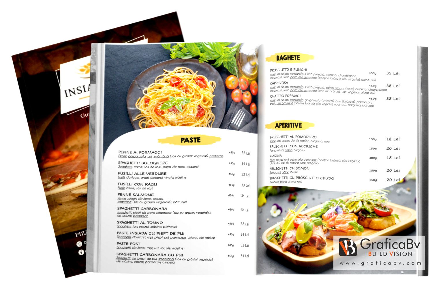 Grafica meniu pizzerie 3