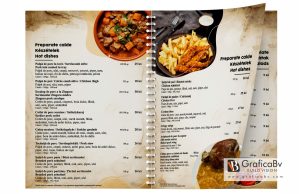 Grafica meniu restaurant Turist Covasna